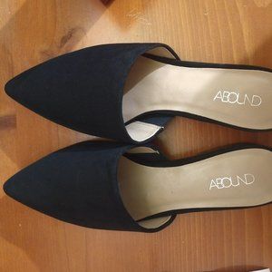 NWT black suede flats size 8